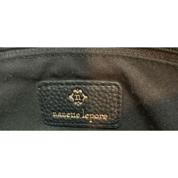 Nanette Lepore Black Pebbled Quarter Chain Crossbody - Picture 5 of 7